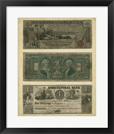 Framed Antique Currency V Print