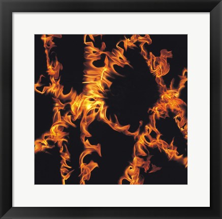 Framed Multiple Flames Print