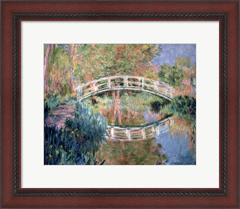 Framed Japanese Bridge, Giverny, 1892 Print