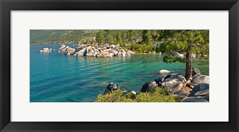 Framed Boulders at Sand Harbor, Lake Tahoe, Nevada, USA Print