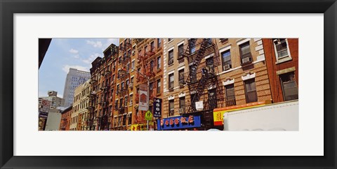 Framed Buildings in a street, Mott Street, Chinatown, Manhattan, New York City, New York State Print