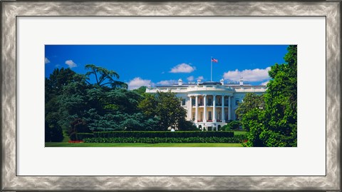 Framed Facade of a government building, White House, Washington DC Print