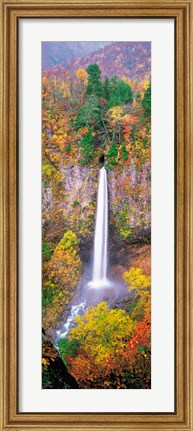 Framed Shiramizu Waterfall Gifu Shirakawa-mura Japan Print