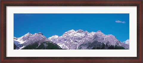 Framed Mountain Range, Engadin Switzerland Print