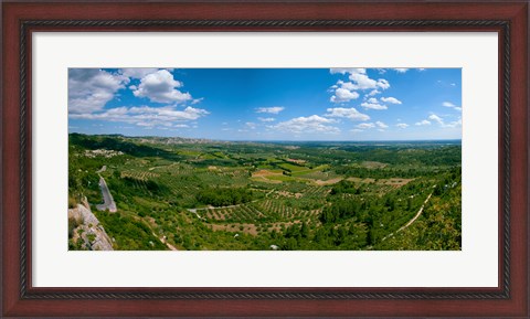 Framed Valley with Olive Trees and Limestone Hills, Les Baux-de-Provence, Bouches-Du-Rhone, Provence-Alpes-Cote d&#39;Azur, France Print