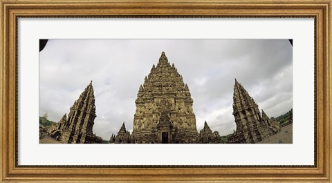 Framed Close Up of 9th century Hindu temple, Indonesia Print