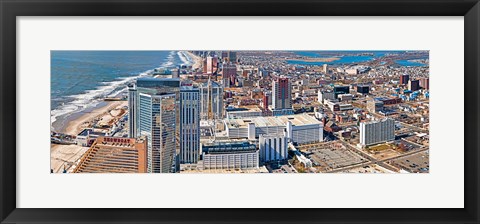 Framed Aerial view of a city, Atlantic City, New Jersey, USA Print