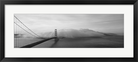 Framed Golden Gate Bridge and Fog San Francisco CA Print