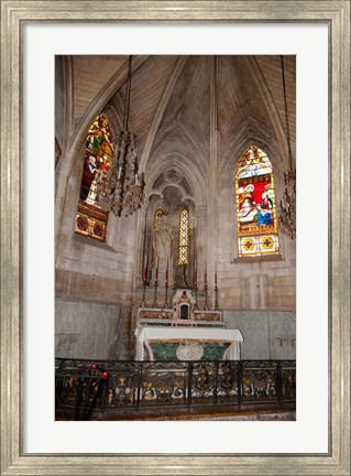 Framed Interiors of the Church Of St. Trophime, Arles, Bouches-Du-Rhone, Provence-Alpes-Cote d&#39;Azur, France Print