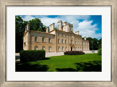 Framed Facade of a building, Chateau d&#39;Avignon, Saintes Maries de La Mer, Bouches-du-Rhone, Provence-Alpes-Cote d&#39;Azur, France Print