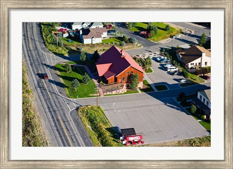 Framed High angle view of buildings in a town, Park City, Utah, USA Print