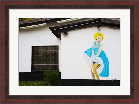 Framed Mural of Marilyn Monroe on the Oo-La-La Bar at British Army Base, Bergen, Lower Saxony, Germany Print