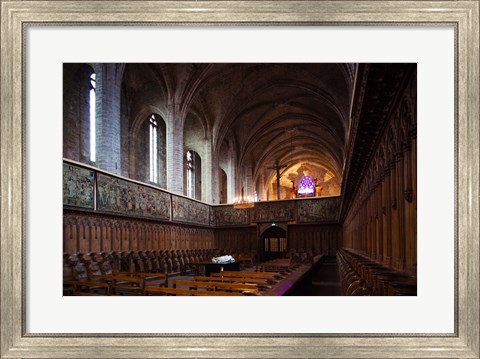 Framed Abbatiale Saint-Robert, Auvergne, France Print