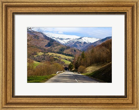 Framed Mountain road in a valley, Tatra Mountains, Slovakia Print