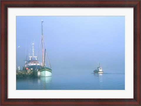 Framed Fishing boats at Loctudy harbor, Brittany, France Print