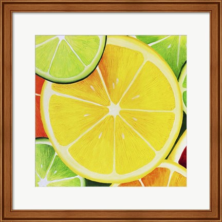 Framed Sliced Lemon Print