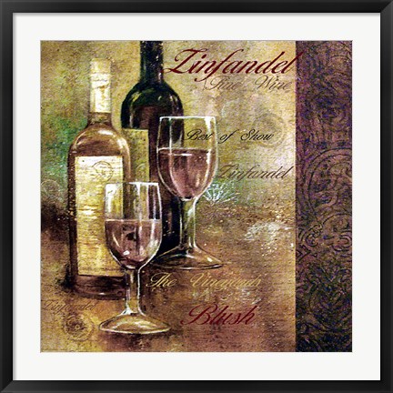 Framed Zinfandel Lettered Print