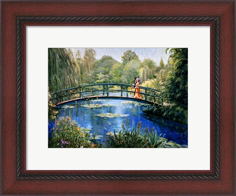 Framed Monet Garden II Print