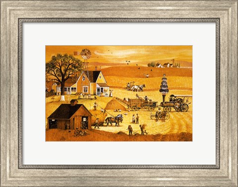 Framed Threshing Print