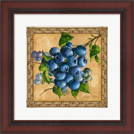 Framed Blueberries Print