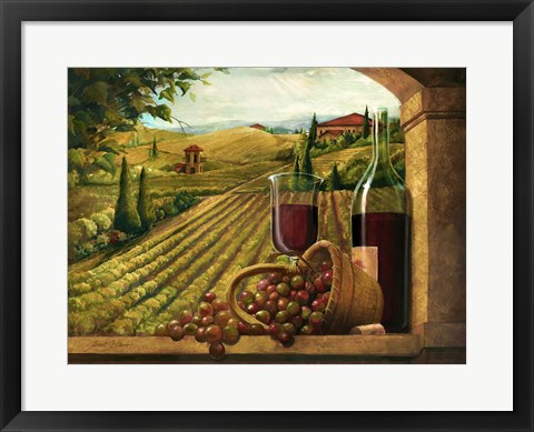 Framed Vineyard Window Print