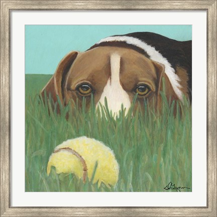 Framed Dlynn&#39;s Dogs - Sunny Print