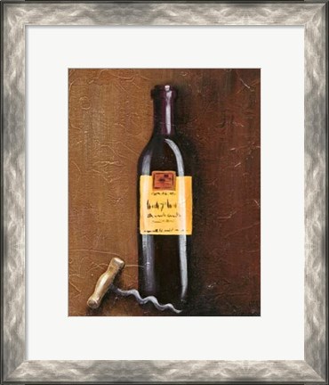 Framed Rustic Wine I Print