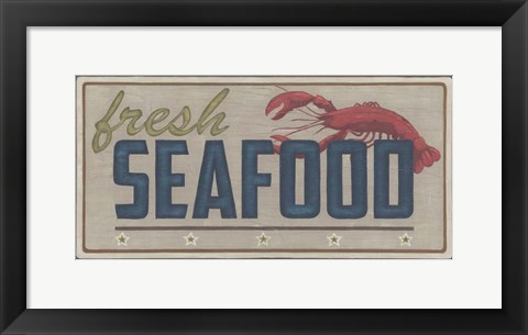 Framed Shoreline Signs I Print