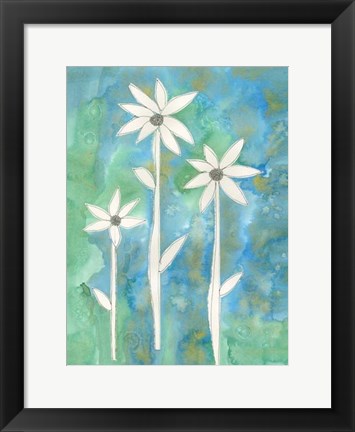 Framed Dainty Daisies I Print