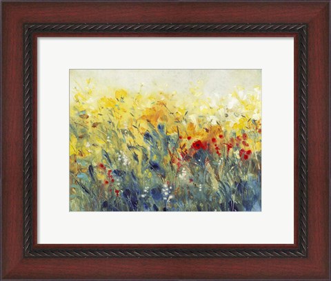 Framed Flowers Sway I Print