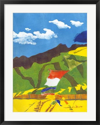 Framed Prayer Flags II Print