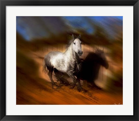 Framed Blazing Horse III Print