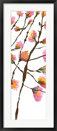 Framed Inky Blossoms II Print