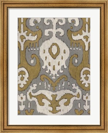 Framed Ochre Ikat II Print