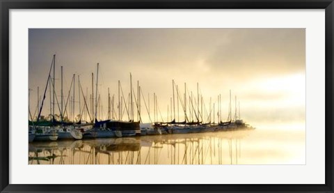 Framed Marina Morning I Print