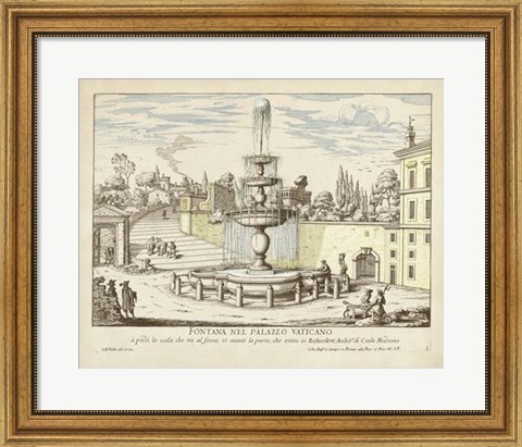 Framed Fountains of Rome III Print