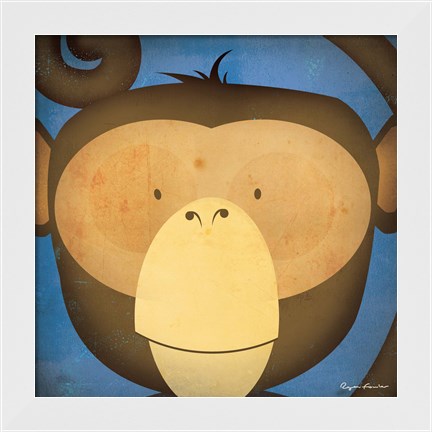 Framed Monkey WOW Print