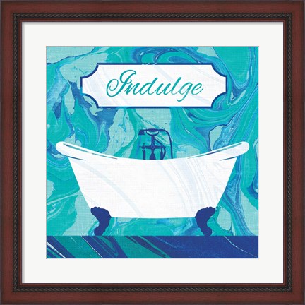 Framed Marbled Bath II Print