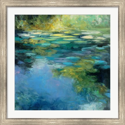 Framed Water Lilies III Print