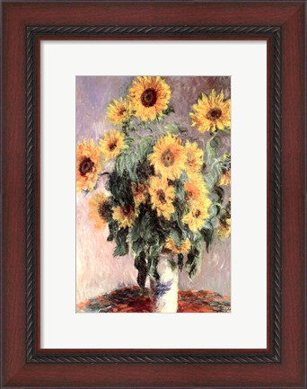 Framed Sunflowers, c.1881 Print