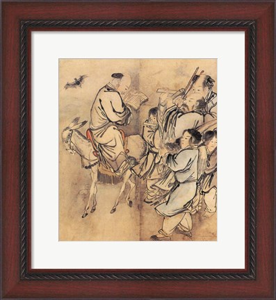 Framed Painting of the Nineteen Iimmortals II Print