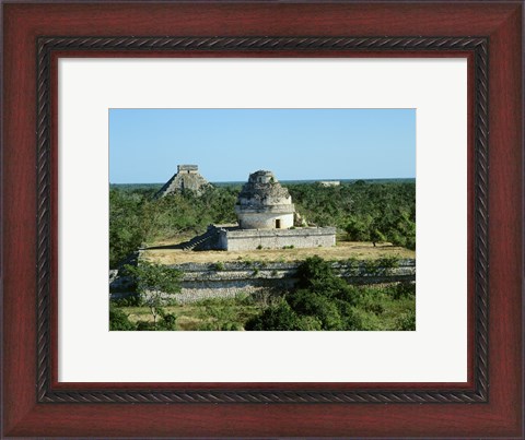 Framed Observatory in front of a Pyramid Print