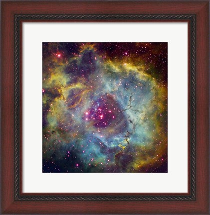 Framed Rosette nebula (NGC 2244) in Monoceros Print