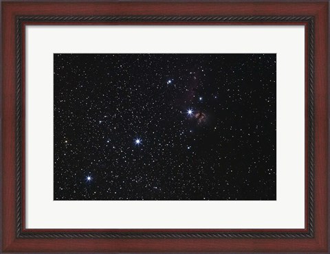 Framed Orion&#39;s Belt, Horsehead Nebula and Flame Nebula Print