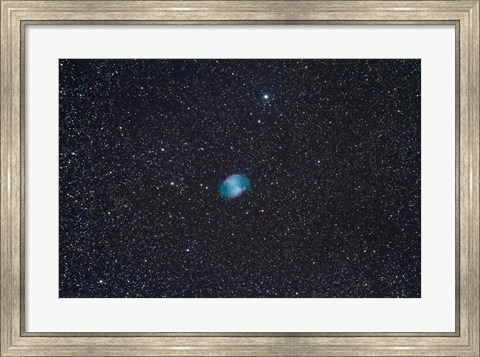 Framed Dumbbell Nebula, a planetary nebula in the constellation Vulpecula Print