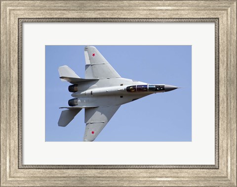 Framed MiG-29M2 performing at Aeromiting Batajnica 2012 airshow Print