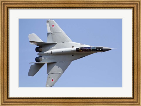 Framed MiG-29M2 performing at Aeromiting Batajnica 2012 airshow Print