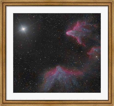 Framed IC 59 and IC 63 in Cassiopeia Print