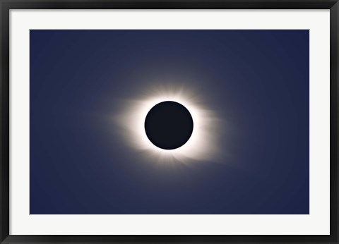 Framed Total eclipse of Sun Print