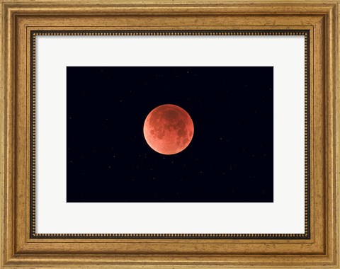 Framed Total lunar eclipse taken near Calgary, Alberta, Canada Print